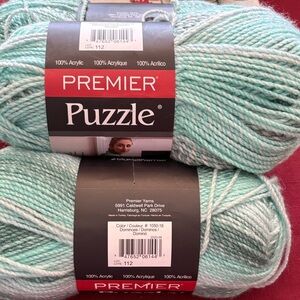 Premier Puzzle Yarn in Light green - 3 skeins